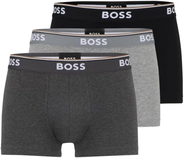 BOSS Men's Stretch Cotton 3 Pack Trunks