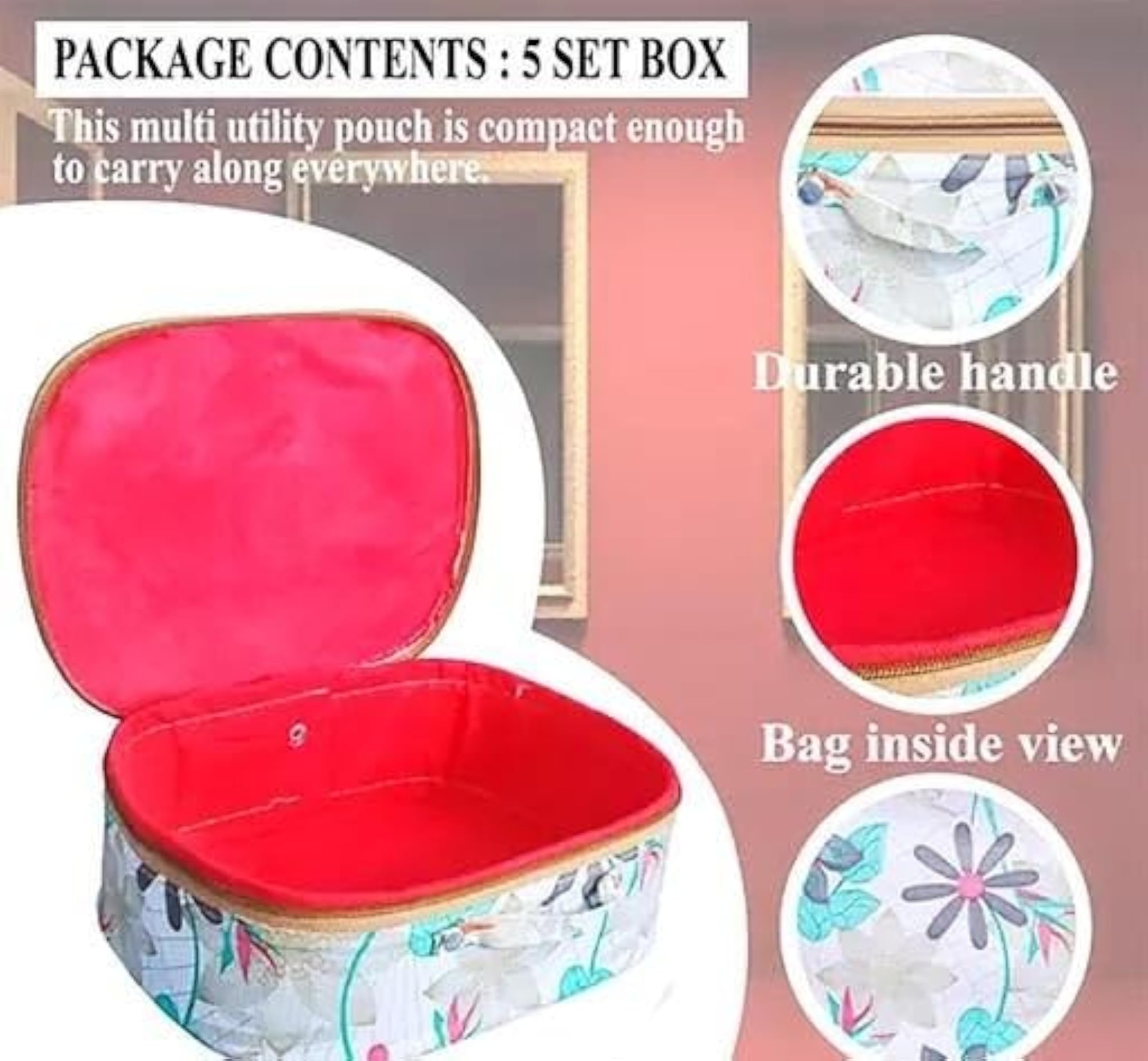 Jewellery and Makeup Storage Bag Travel Organizer Pouch