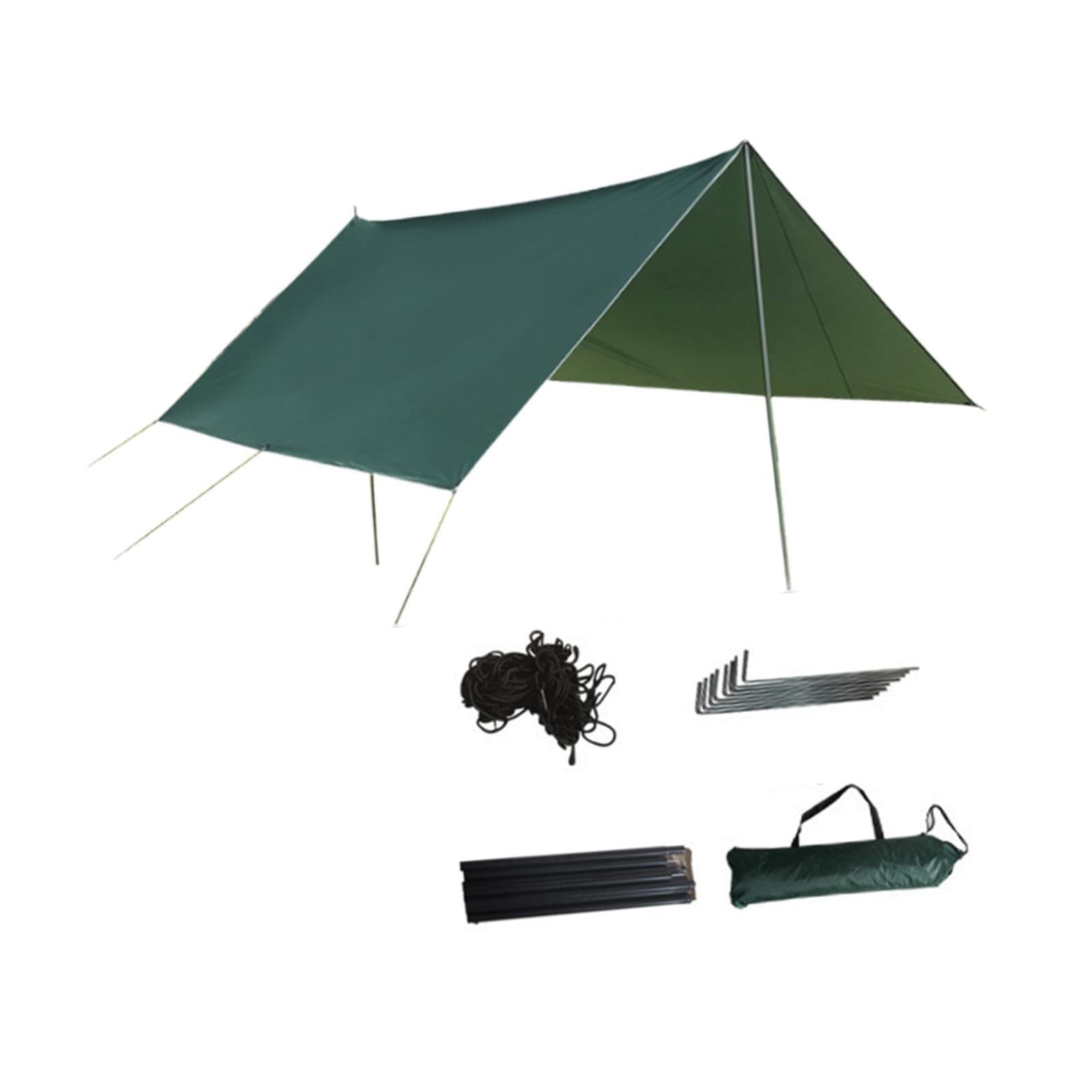 QSTDGVPW Camping Hammock Canopy Square Premium Rainfly Cover Waterproof Tent Hammock Rainfly for Picnic Backpacking Hiking Survival