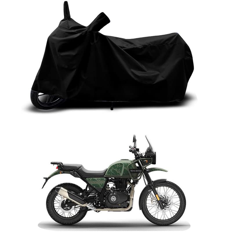 Image of 100% Scratchproof /UV-Rays /Heat Protection /Birds Dropping /Water Resistant /Dust Proof /Waterproof /Full Bike Scooty Two Wheeler Body Cover Compatible for Himalayan Pine All Varients[Black]