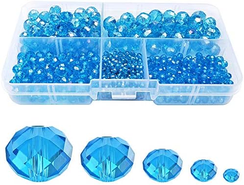 2-10mm Cube Clear White Glass Beads for Jewelry Making 420pcs Faceted Square Shape Crytal Spacer Beads Assortments Supplies Accessories for Bracelet Necklace - AB Colour