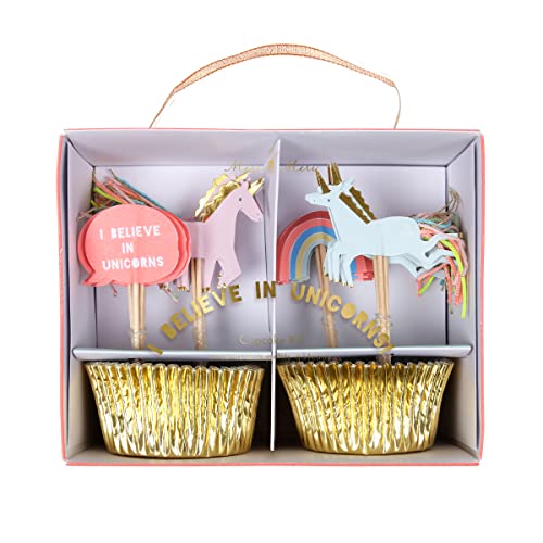 Meri Meri, Cupcake Kit, I Believe In Unicorns - Pack of 24
