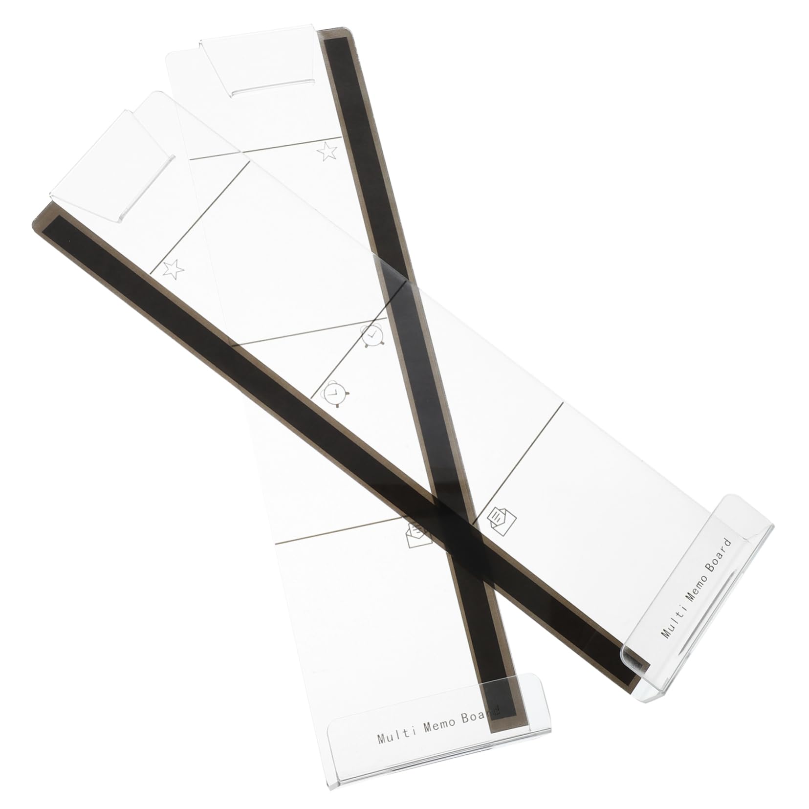 8pièces Tableau Mémo Transparent Acrylique Pour Moniteur Organisateur De Notes Adhésives Support Pratique Pour Bureau