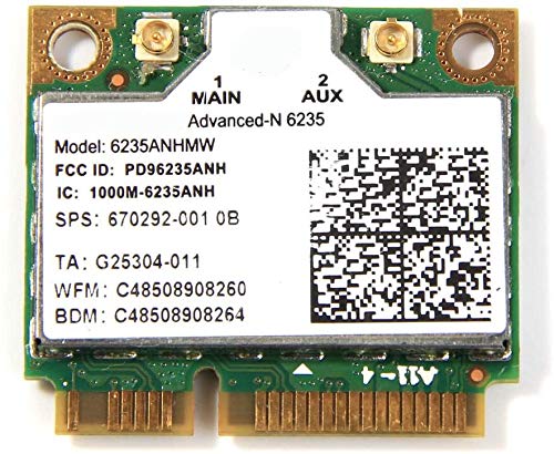 RCC Network 6235AN.HMWWB WiFi Card Half Mini PCI Express Advanced-N 6235 Dual Band Bluetooth