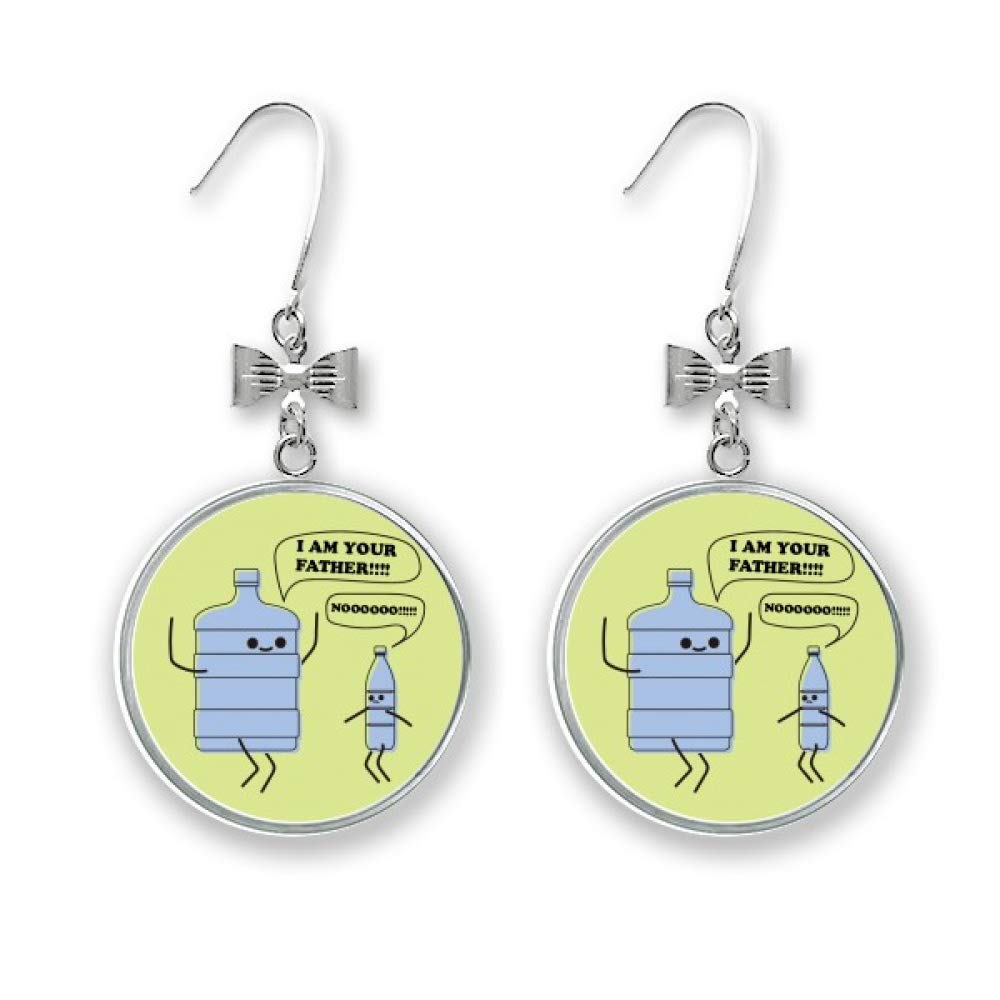 Bucket Bottle Liquid Drink Bow Earrings Drop Stud Pierced Hook