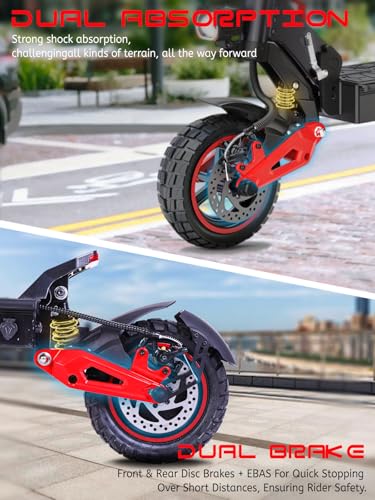 Image of Electric Scooter Adults with Seat 1600W /1200W - 30-37 Miles & 28 /31 /34MPH Fast E-Scooter,Dual Brake Full Suspension,All-Terrain Offroad Electric Scooters Foldable for Commuting
