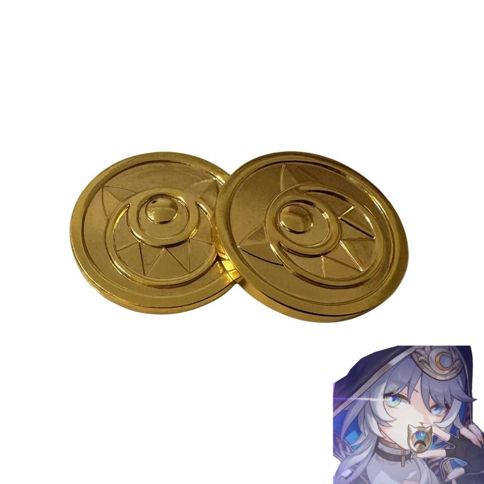 Amazon.co.jp: Plazhen 崩壊：スターレイル コスプレ小物 サフェル コイン 翻飛のコイン 金属製 高完成度 浮き彫り 萌えグッズ  小道具 ゲーム グッズ 同人周辺 (コイン2枚) : おもちゃ