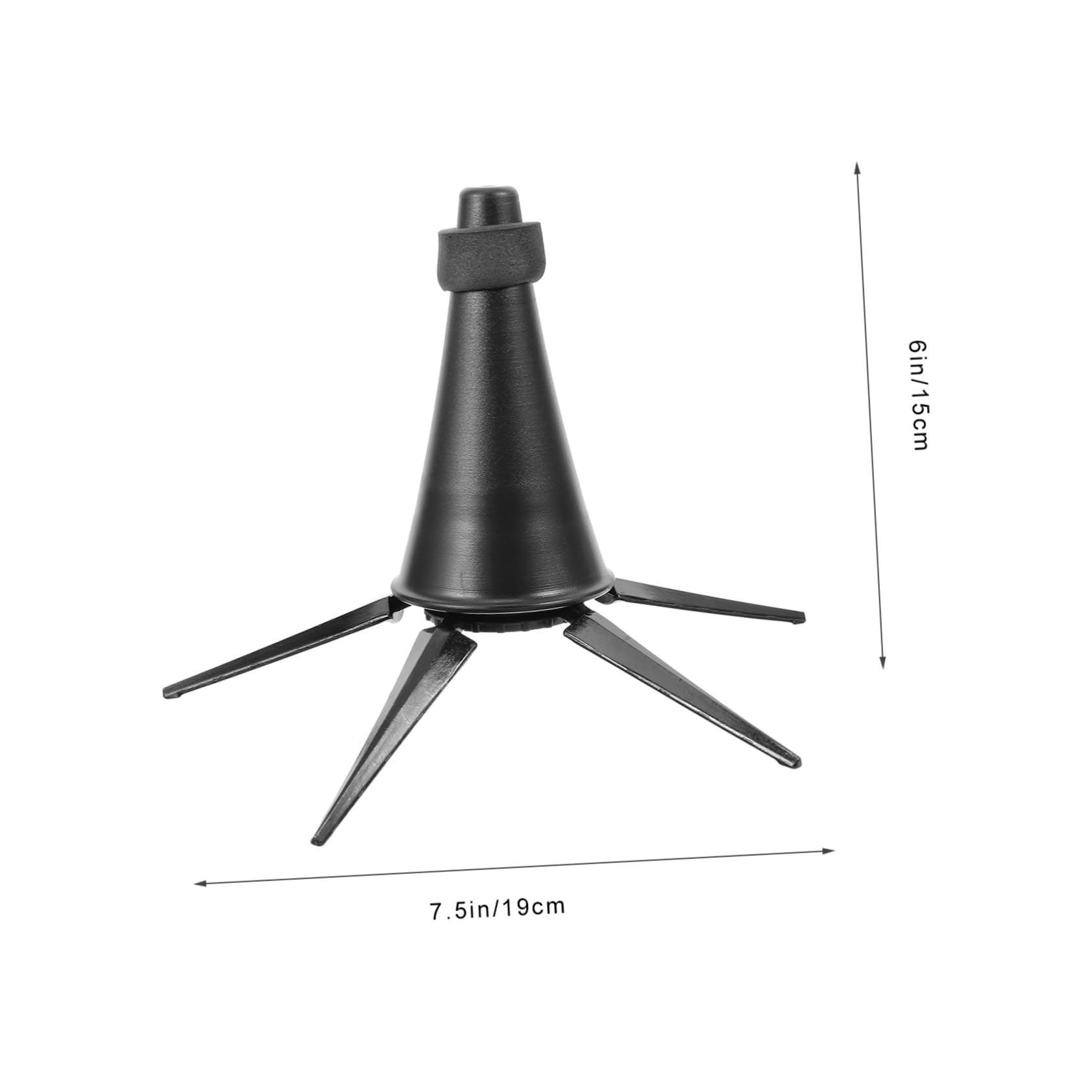 CIMAXIC Clarinet Stand Accessory Portable Black Clarinet Floor Stand Wind Instrument Holder for Oboe and Clarinet Sturdy Metal and Abs Material