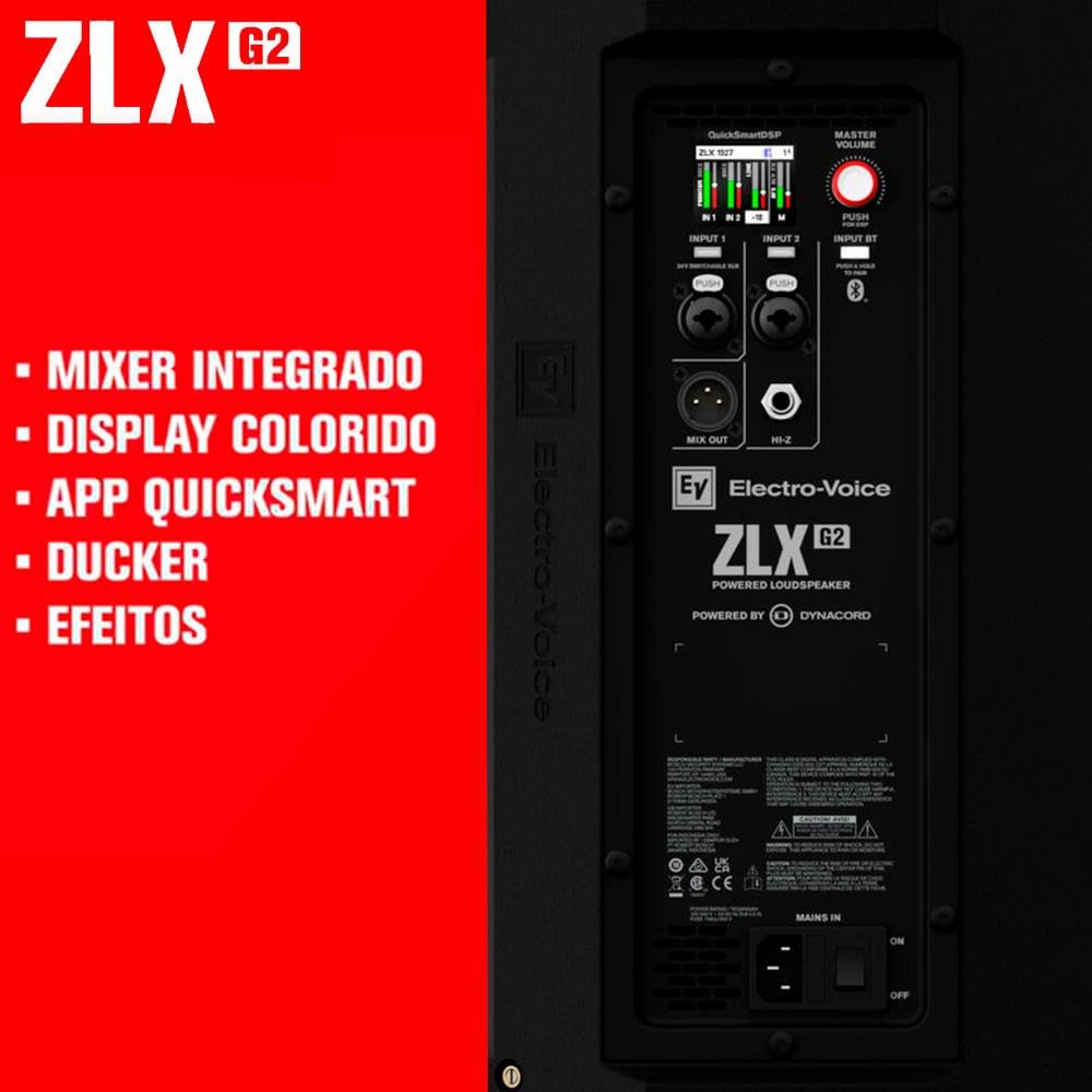 Caixa de Som de Electro Voice Ativa Zlx-12p-g2 1000w 12 Polegadas