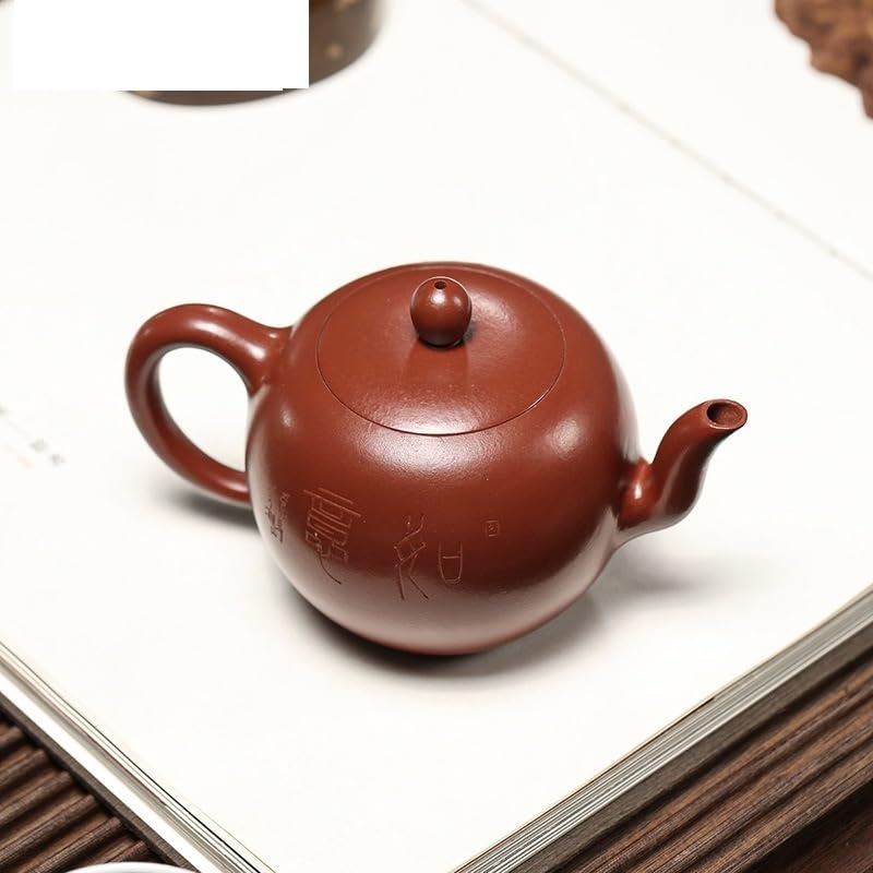 Théière en Argile Violette 280 ML, fabriquée à la Main avec Filtre, en Terre Crue. Coffret à thé Zisha. Infuseur à thé en Vrac.