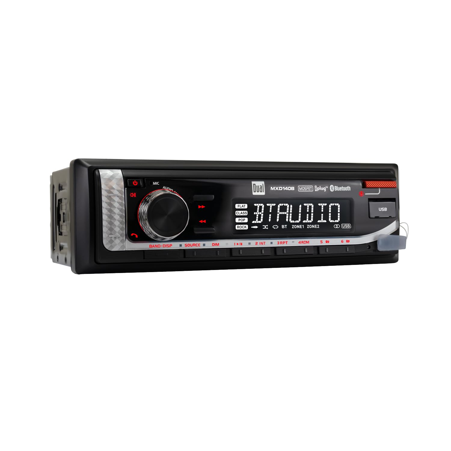 Dual Electronics MXD140B Marine Stereo with Built-in Bluetooth | Single Black
