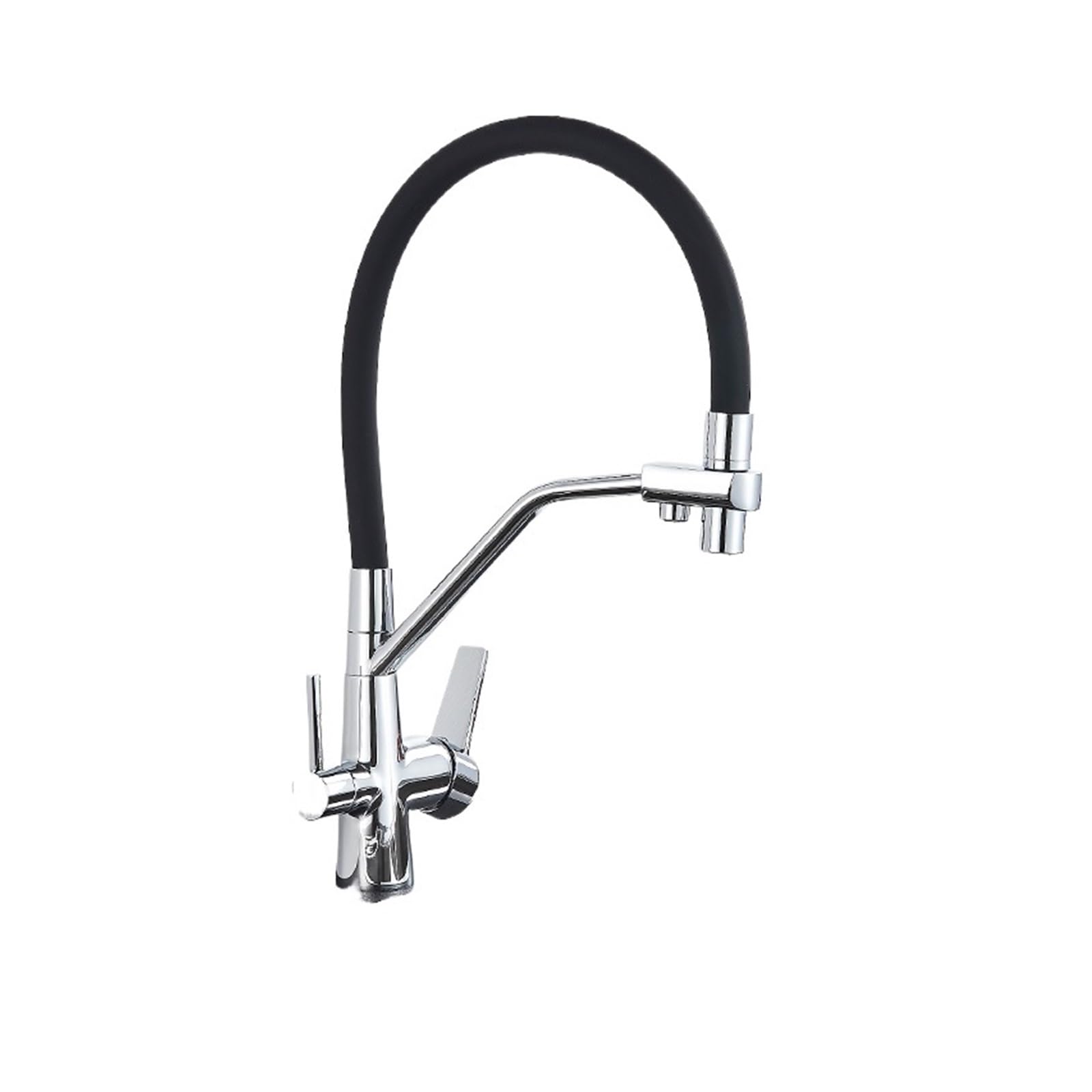 Kitchen Faucet, Filtered Kitchen Faucets, Purification Tap 360 Rotate Water Filter for Three Ways(A Chrome)