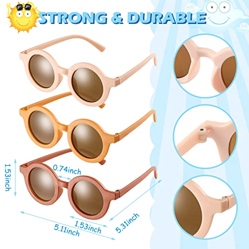Tondiamo 9 Pairs Toddler Sunglasses Flower Round Heart Shaped Kids Girls Boy Baby Sunglasses for Outdoor Beach Holiday2
