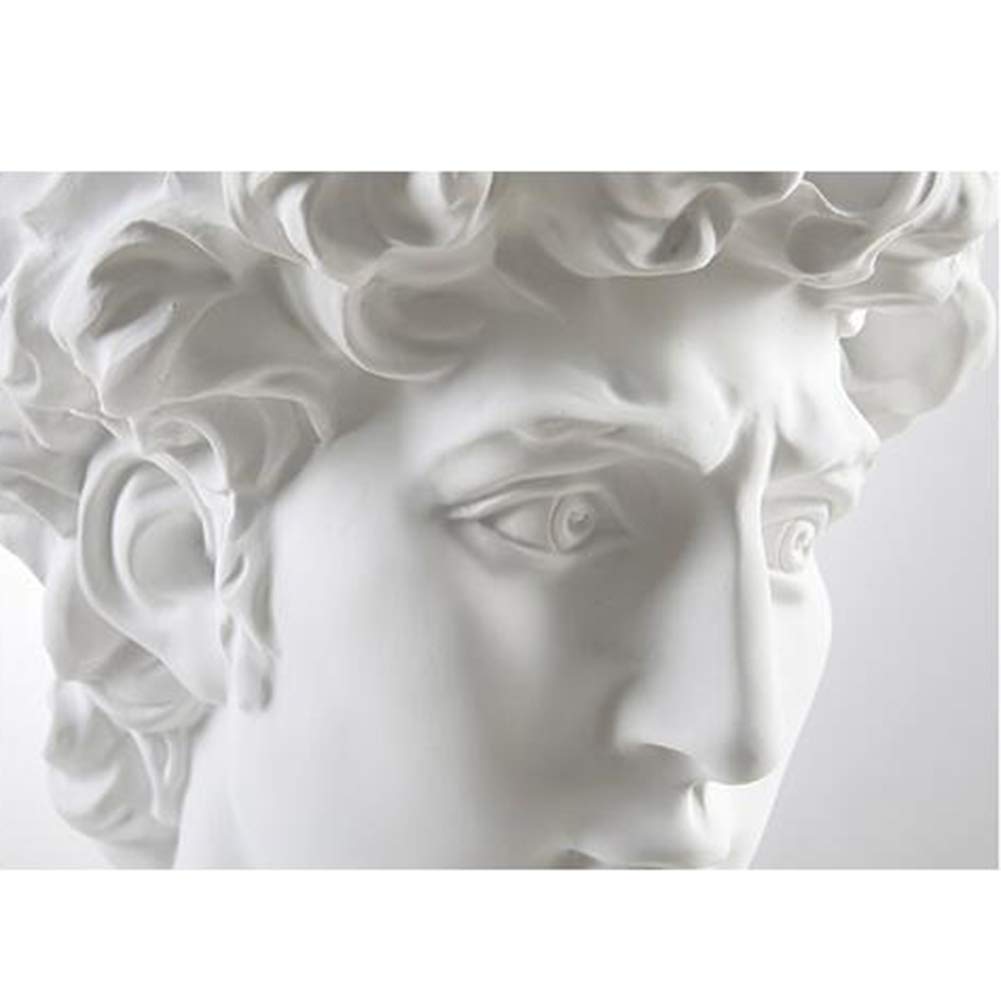Busto di David Scultura Classica Statuina Greca Artigianato Decorazione per la Casa Ornamenti da Schizzo Regalo