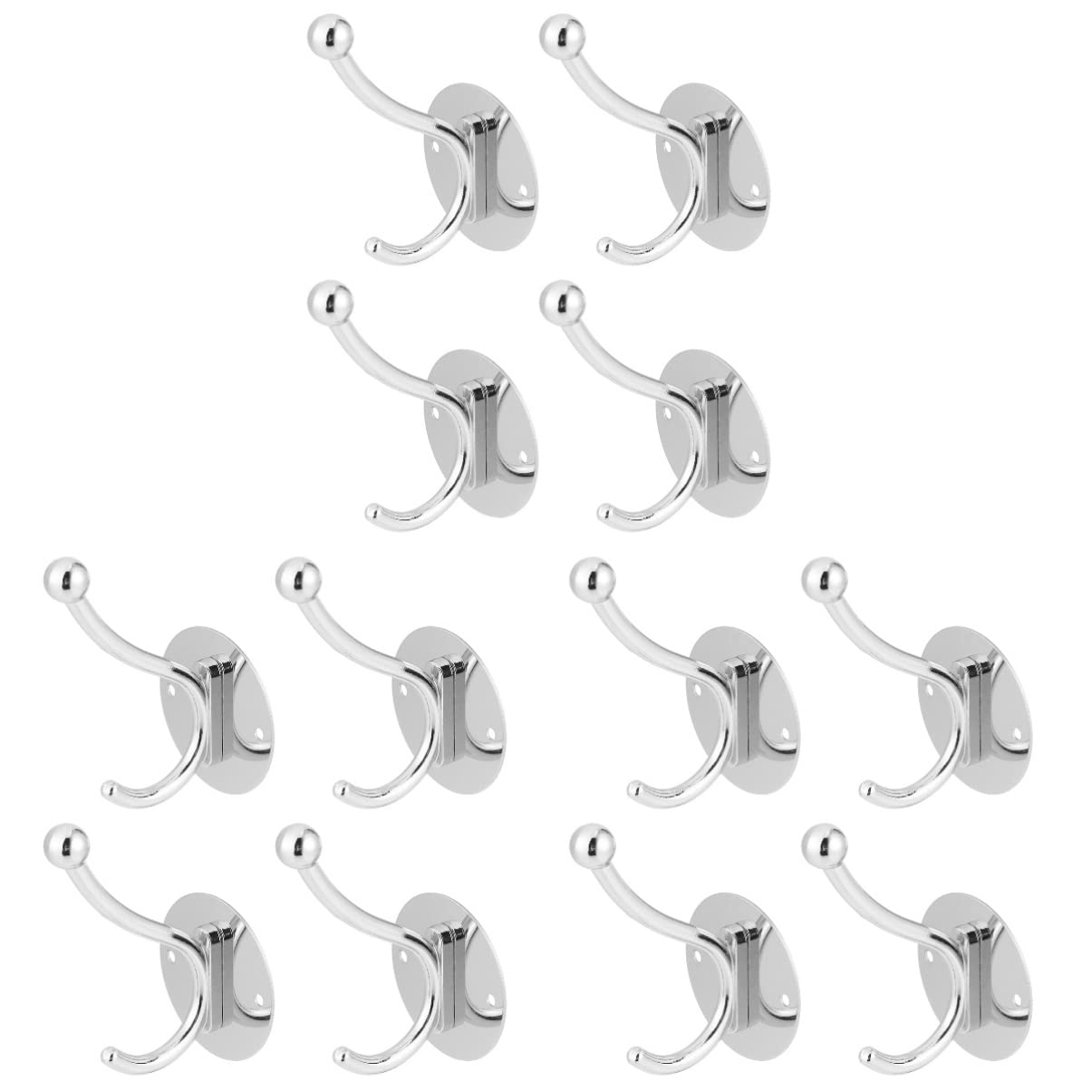 VASDEV Perchas de Metal 8 Piezas Perchas de Acero para el hogar Ropa de Cocina Toalla Adhesivo Sombrero Barra de Puntas de Pared Baño Ganchos de perforación de Acero Inoxidable Gancho de