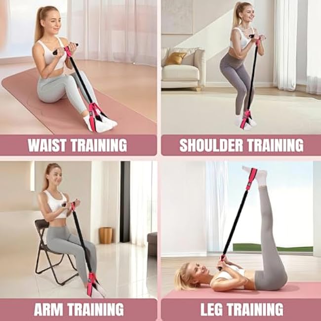 Resistance Band, Foot Pedal Resistance Band with Handle, Exercise Bands for Sit-ups, Home Gym Fitness Equipment, Natural Latex Fitness Bands for Abdomen, Waist, Arm, Leg Slimming Training