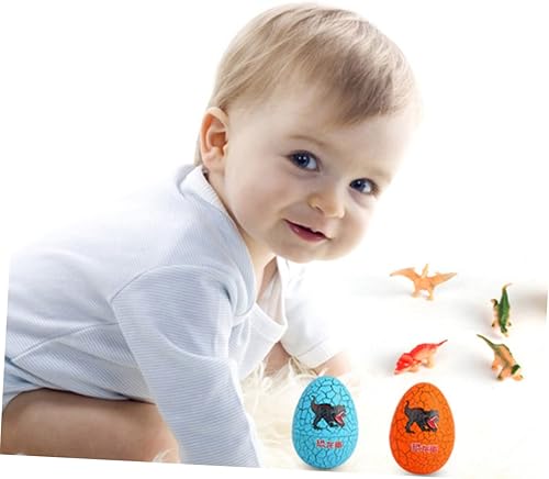 Miniatura 8 de 6pcs Toys Cracked Eggs Decor Artifical Eggs Toy Simulation Dinosaur Eggs Child Six Colors Blocks