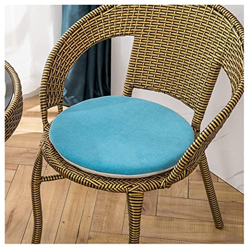 Cojín redondo para silla de comedor con botones y base antideslizante lavable