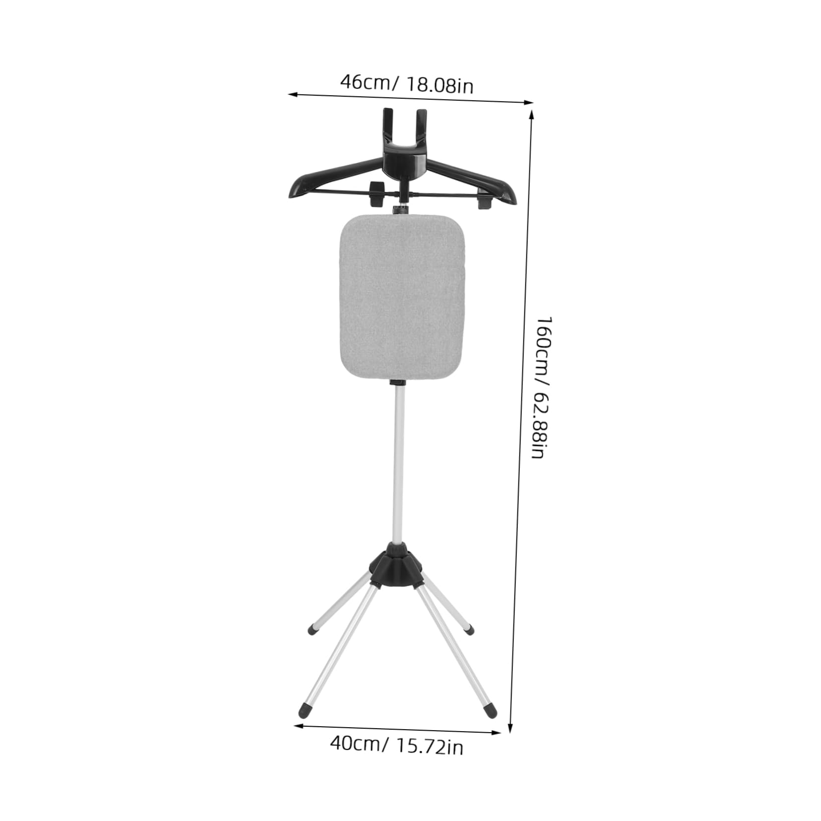SOLUSTRE Telescopic Garment Steamer Rack Built Ironing Board Height Foldable Stand for Efficient Ironing Steaming Versatile Clothes Hanger for All Garments