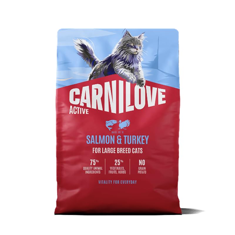 Carnilove Aliment actif pour chat de grande race Saumon et dinde 2 kg