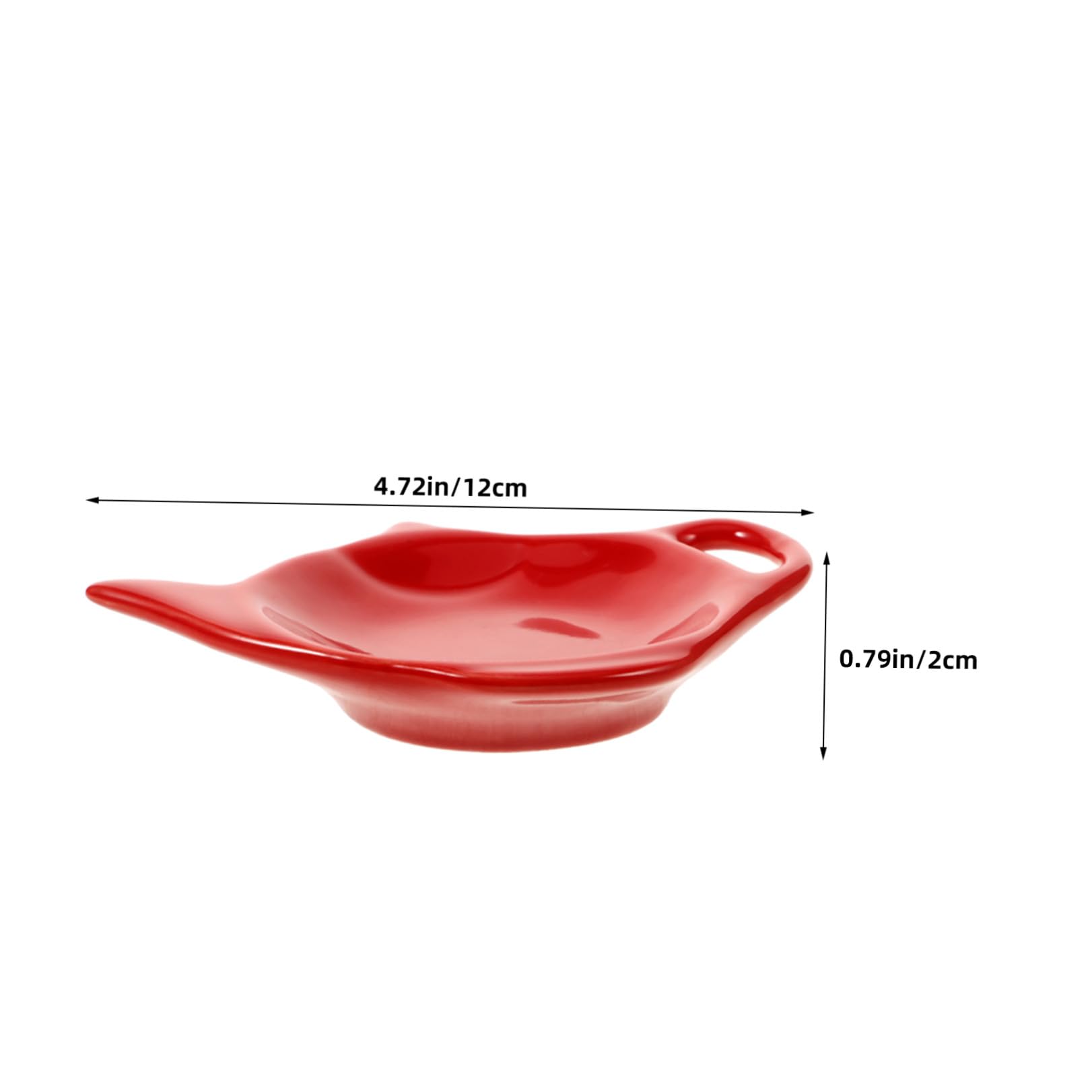 6 Piezas Soporte para Bolsita de Té de Cerámica Roja, Forma Tetera
