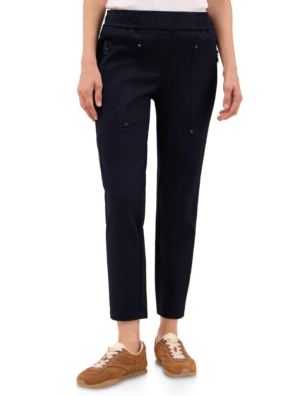 Cecil Women's Casual Fit Trousers, Urban Dark Blue, L / 28L