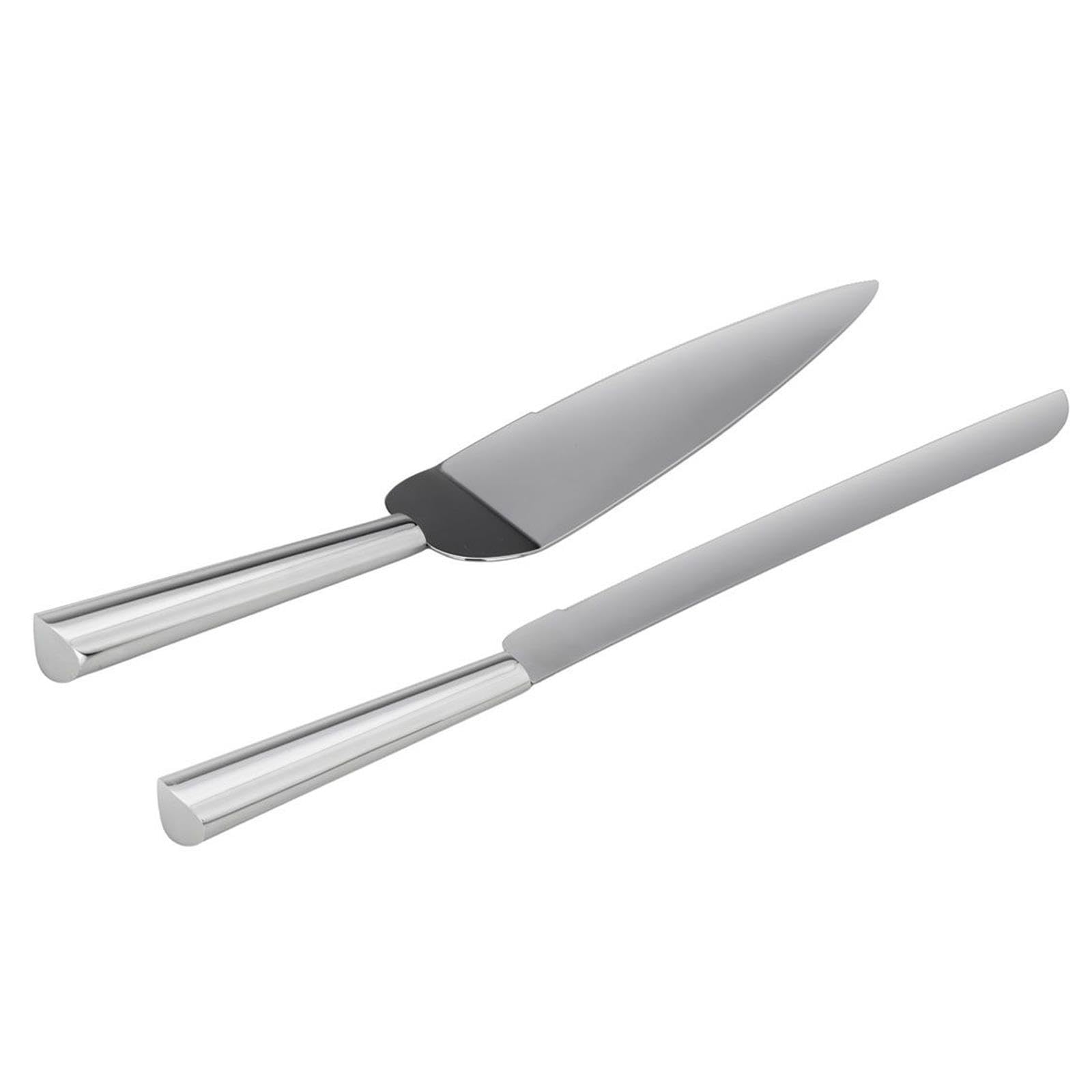 Tortenbesteck 2-teilig versilbert – Edelstahl Tortenheber 27 cm & Messer 32 cm, anlaufgeschützt, edles Kuchenbesteck für Hochzeit, Kaffeetafel, Buffet & Geschenkidee