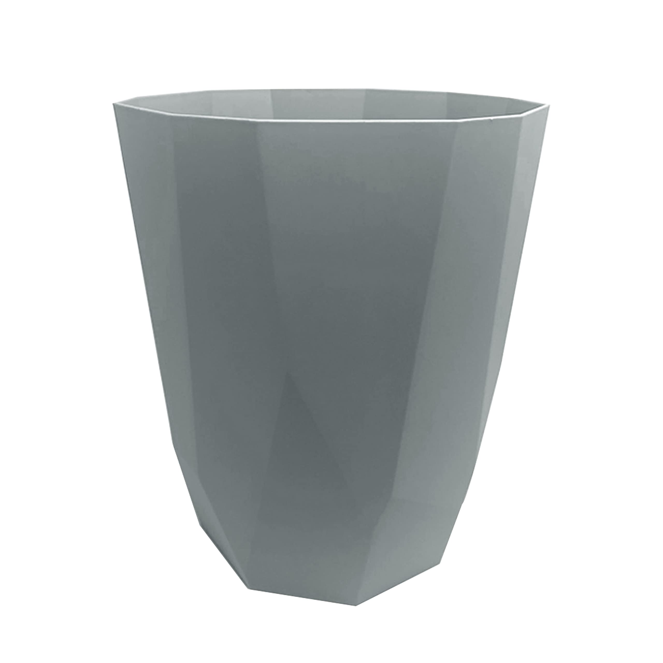 JMS we create smile Modern Stylish Waste Paper Bin - Waste Basket Rubbish Bin - Plastic Dustbin Garbage Can (Paper Bin, Grey)