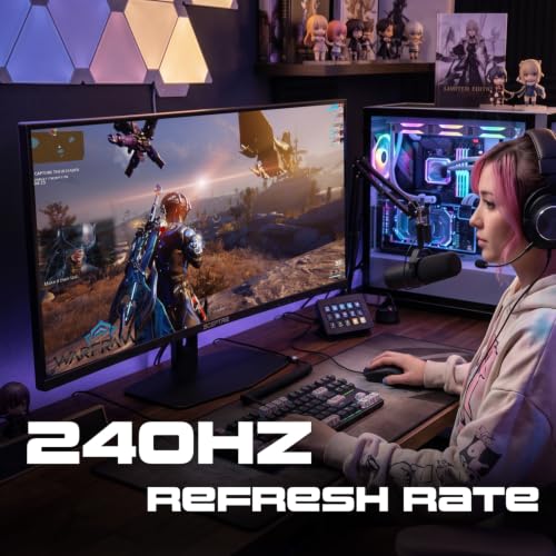 Image of Sceptre New 34-inch Prime Gaming Monitor 3440 x 1440 up to 240Hz 1ms 100% sRGB DisplayPort x2 HDMI x2 Build-in Speakers, Machine Black 2027 (E345B-QU240T Series)