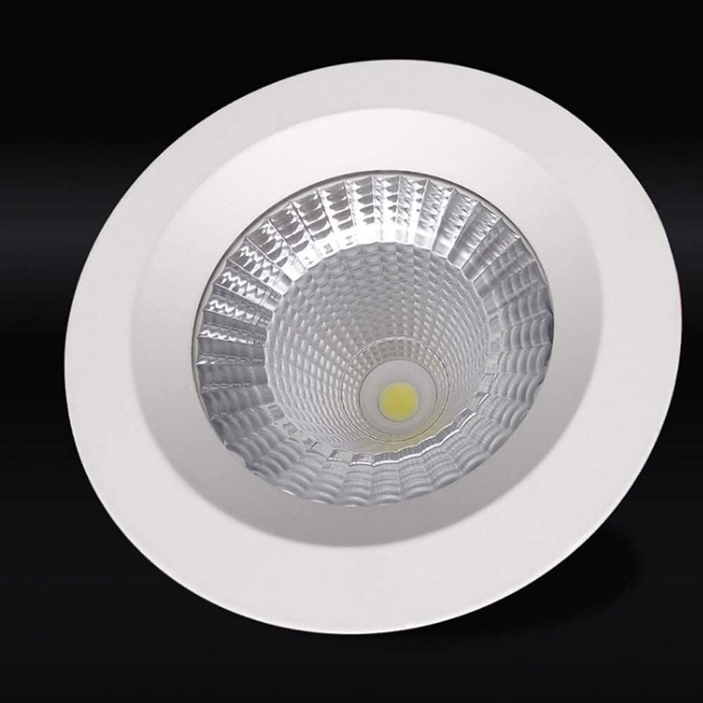 Okrągła lampa sufitowa LED do zabudowy IP44 Downlight do salonu sypialni kuchni [klasa efektywności energetycznej F] LED wpuszczana lampa sufitowa (kolor: ciepła 3000 K, rozmiar: 20 W) (3000 k ciepła