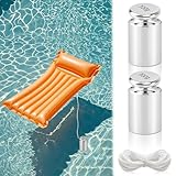 MXOYOXM 2 Pcs Pool Float Anchor Set,Pool Weights Small Float Anchor with 16.4 Ft Rope Anchor,Canopy Float Replacement Kit for Float Weight