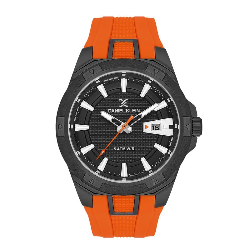 Image of Daniel Klein Silicone Black Dial Premium Men's Analog Watch - DK.1.13734-5