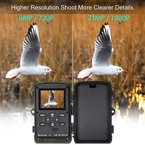 COOLIFE Wildkamera Fotofalle 21MP 1080P HD Wildtierkamera Nachtsicht Bewegungsmelder IP67 Wasserdichter& Staubdicht 3… – Bild 4