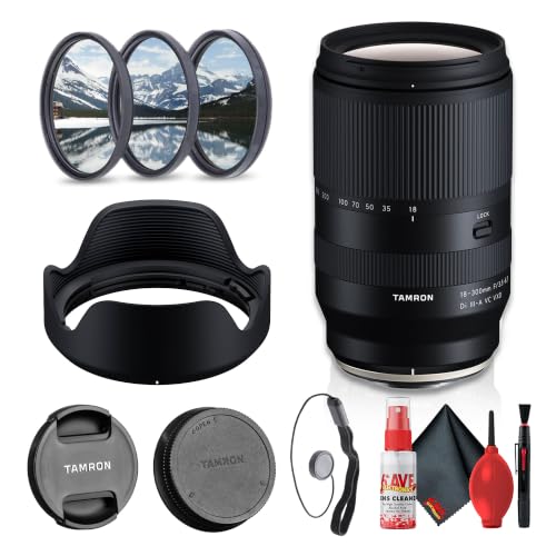 Tamron (�^������) 18-300mm F3.5-6.3 Di III-A VC VXD �I�[���C������ �Y�[�������Y �x�m�t�B���� X-Mount APS-C �~���[���X�J�����p ��u���␳ �����I�[�g�t�H�[�J�X �����Y�t�B���^�[�L�b�g + �N���[