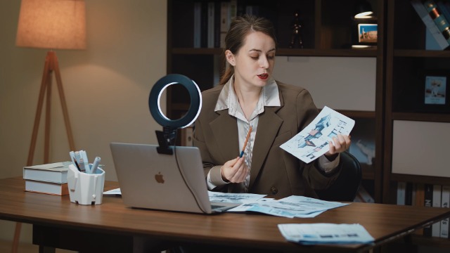 Videokonferenz Licht, 6.3" Ringlicht Laptop für Monitor Clip-On, Dimmbar LED Videoleuchte mit Federclip für Fernarbeit, Fernunterricht, Zoom-Anrufbeleuchtung, Selbstübertragung und Live-Streaming – Bild 8