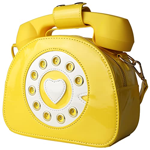 Image of QiMing Retro dial telephone Crossbody Shoulder Bag,Pu Movable microphone Purse for Women