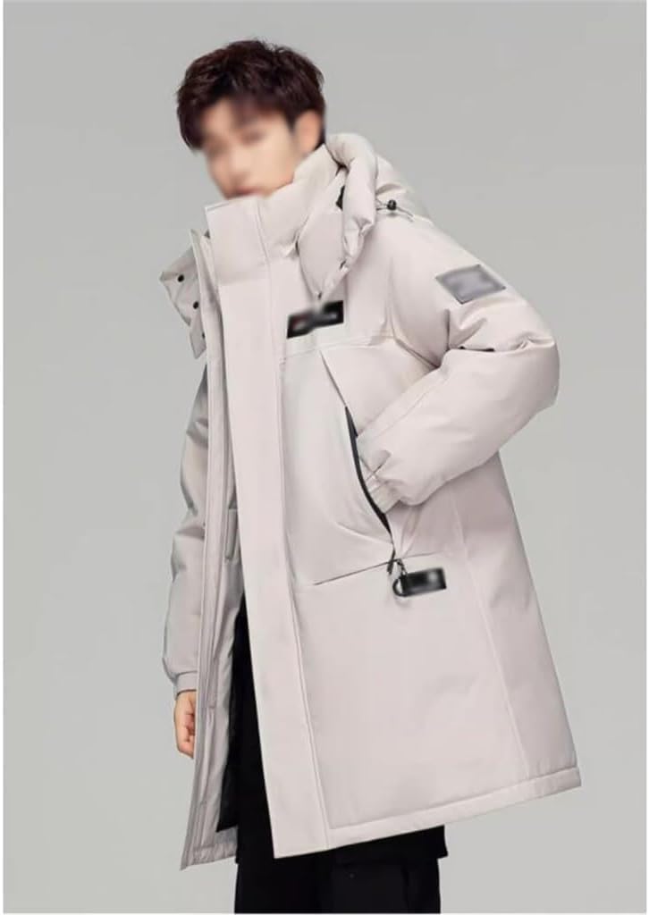 VIDI Toit Down Jacket Men's Winter Thick Medium And Long Removable Hat Warm Coat