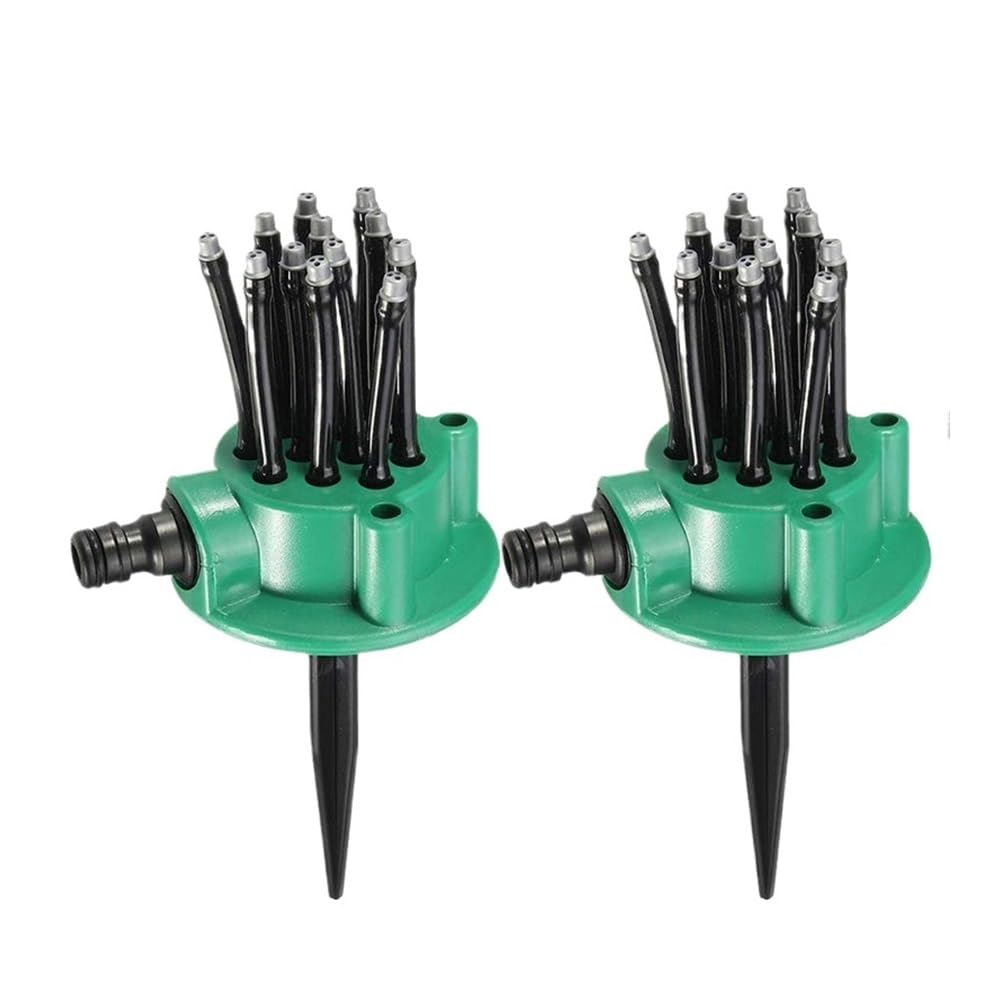 Bigbibi 2Pcs 360° Rotating Multi-Head Garden Sprinkler - Automatic Watering System For Lawn, Yard, And Plant Irrigation(2Pcs)