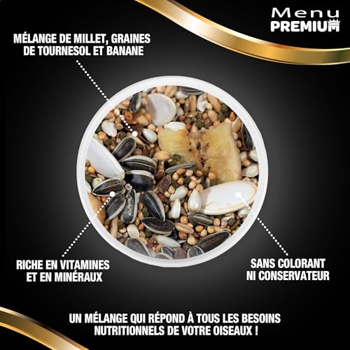 Riga - Menu Premium pour Grandes Perruches - Mélange de Graines, Céréales Et Fruits - Riches en Vitamines Et Minéraux - Élaboré par des Vétérinaires - 1 kg – Image 4