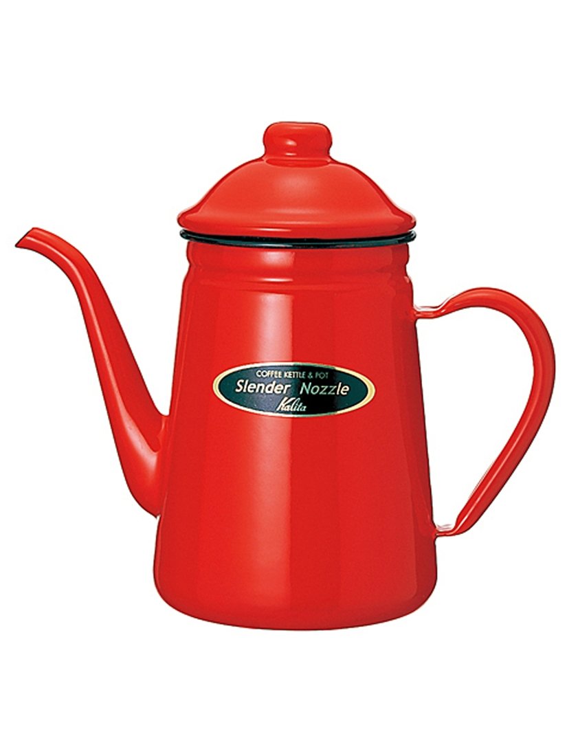 Amazon | カリタ Kalita コーヒーポット ホーロー製 細口 1L レッド