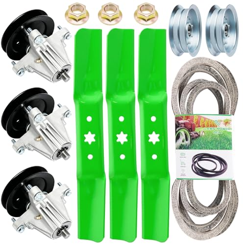 TENGMUJX 50 Inch Deck Rebuild Kit for Cub Cadet XT1 LT50 XT2 LX50 Spindles Blades Belt