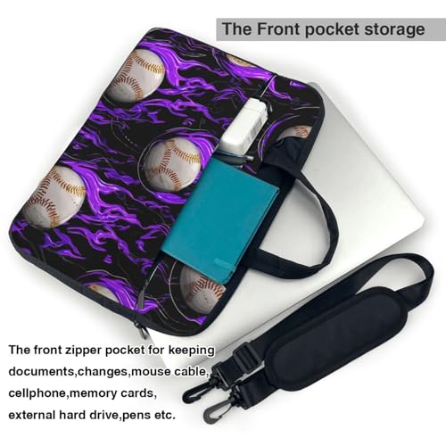 Maletín para portátil impermeable de 14 pulgadas morado miniatura 6