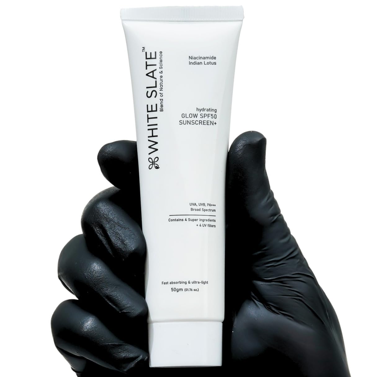 Hydrating Glow SPF50 Sunscreen with Niacinamide & Indian Lotus | Broad Spectrum UVA/UVB Protection | PA+++ | Tinosorb M for prolonged sun exposure | Pore minimizing Sunscreen