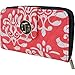 Shabby Damask Print Quilted Twist Lock Wallet