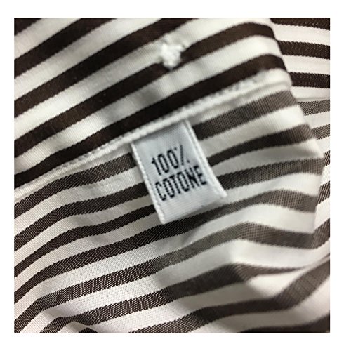 BRANCACCIO Camicia Uomo Riga Bianco/Moro Manica