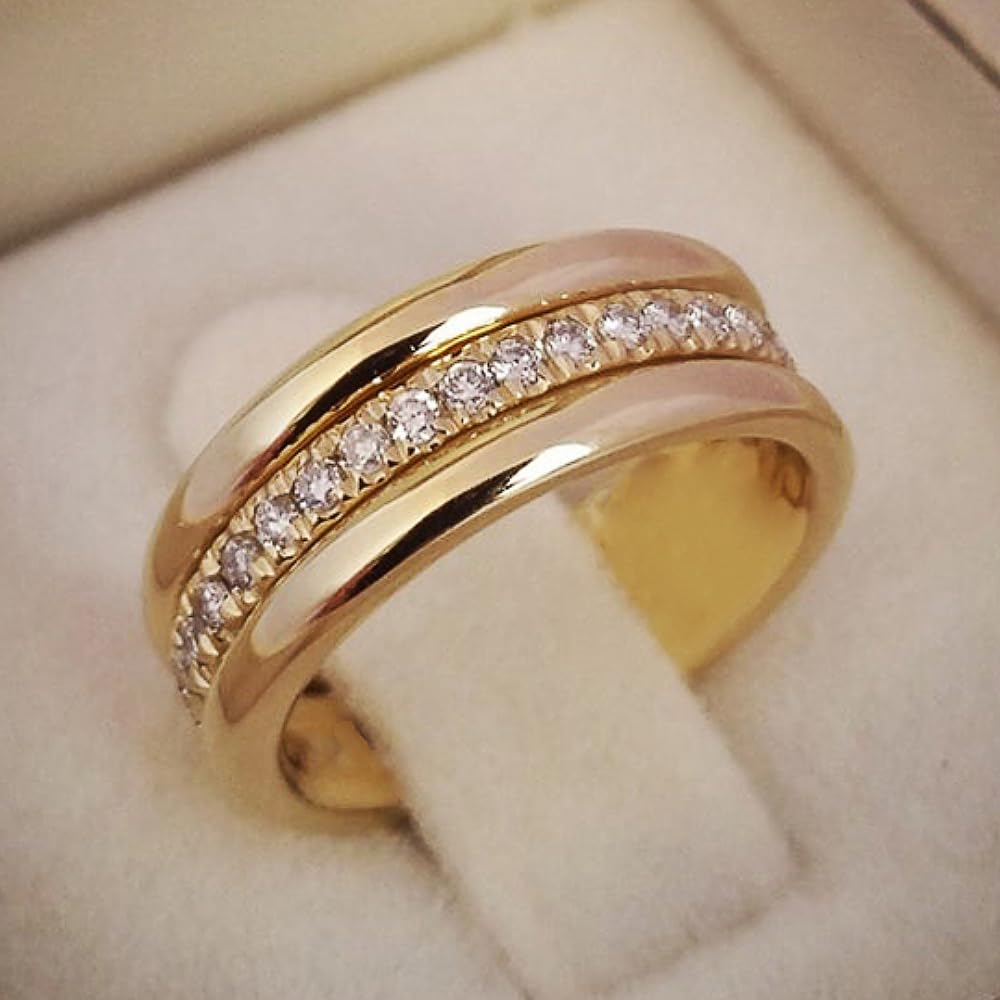 Fashion Wedding Band Rings for Women Classic Engagement Jewelry Accessories | Daily Wear, Office, Work, Business Casual, Everyday Outfit, Stackable,