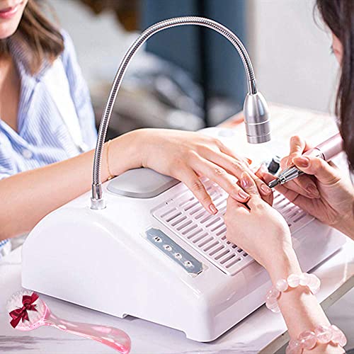 Amazon.com: Colector de polvo de uñas, aspirador 5 en 1, colector de polvo  para uñas con brocas de uñas, descanso de manos, luz UV para uñas, lámpara  de escritorio, gel colector de