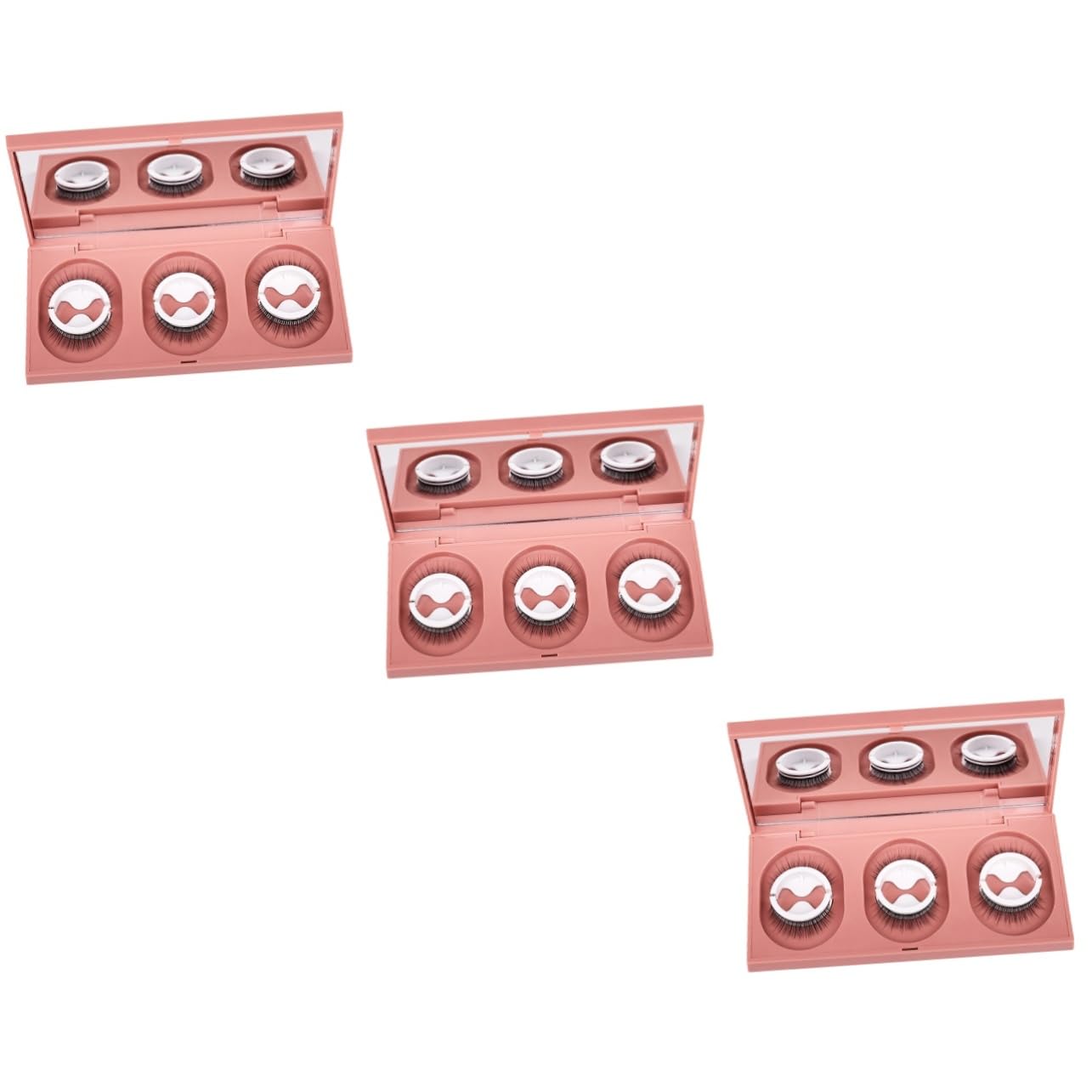 FOMIYES 3 Set Di Ciglia Finte Autoadesive Riutilizzabili Dallaspetto Naturale Applicatore Di Ciglia Finte Spesse E Soffici A Lunghezza Intera Set Di Estensioni Per Donne 3 Paia*3