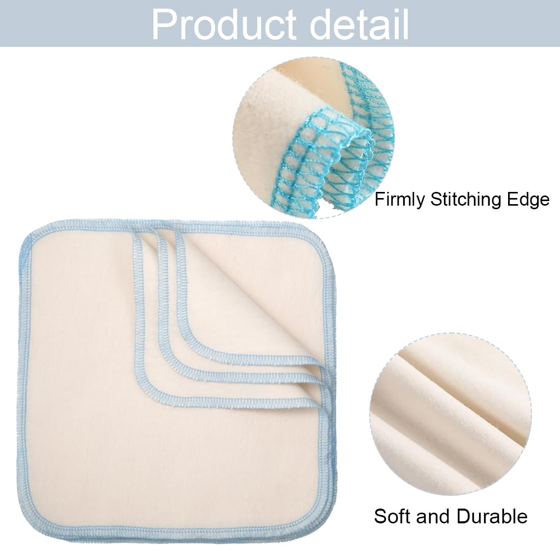 Débarbouillettes réutilisables pour bébé, 15 pièces petites mini-chiffons lavables en coton, débarbouillettes en flanelle monocouche en coton biologique, multicolores, 20 * 20 CM