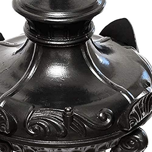 Lanterne suspendue extérieure classique E27 et lustre réglable noir mat étanche